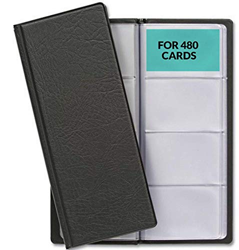color azul 12.2 inch x 10.0 inch x 1.2 inch Libro de tarjetas de visita tarjetero con capacidad para 600 tarjetas de visita MyLifeUNIT