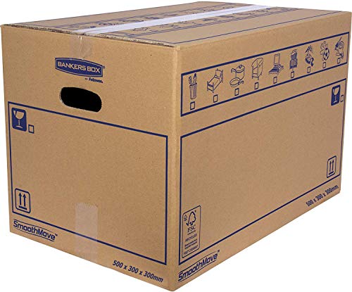 Pack 20 Cajas Carton Mudanza y Almacenaje 50x30x30 cm KYWAI Grandes con asas Fabricadas España. Caja carton reforzado 